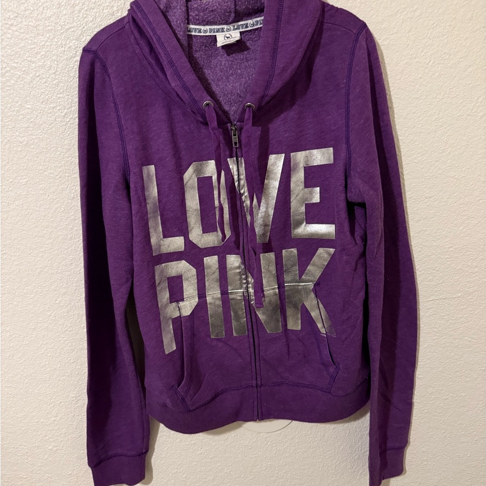 Victoria's Secret Purple Hoodie with White Accents